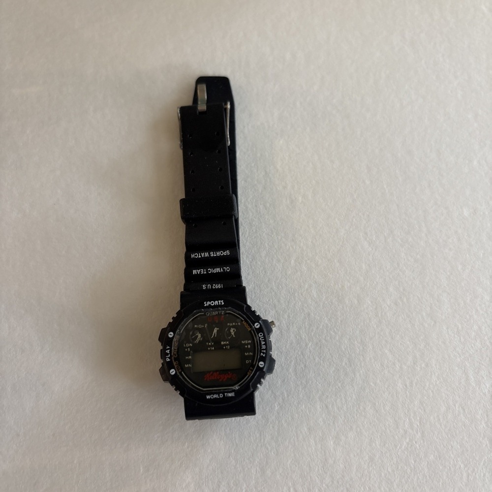 New Vintage Kellogg's 1992 USA Olympic Team Retro Watch Black Watch 36USC380